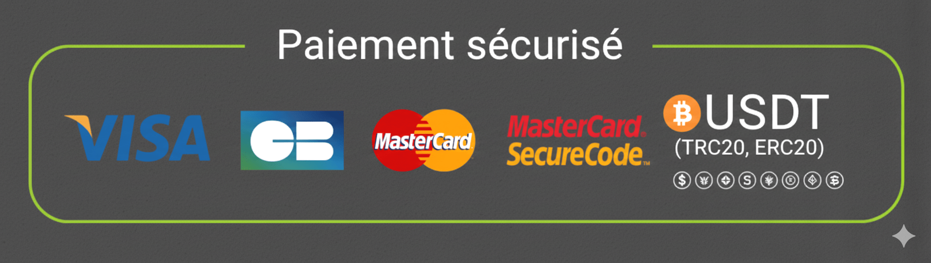 Méthodes de paiement sécurisées